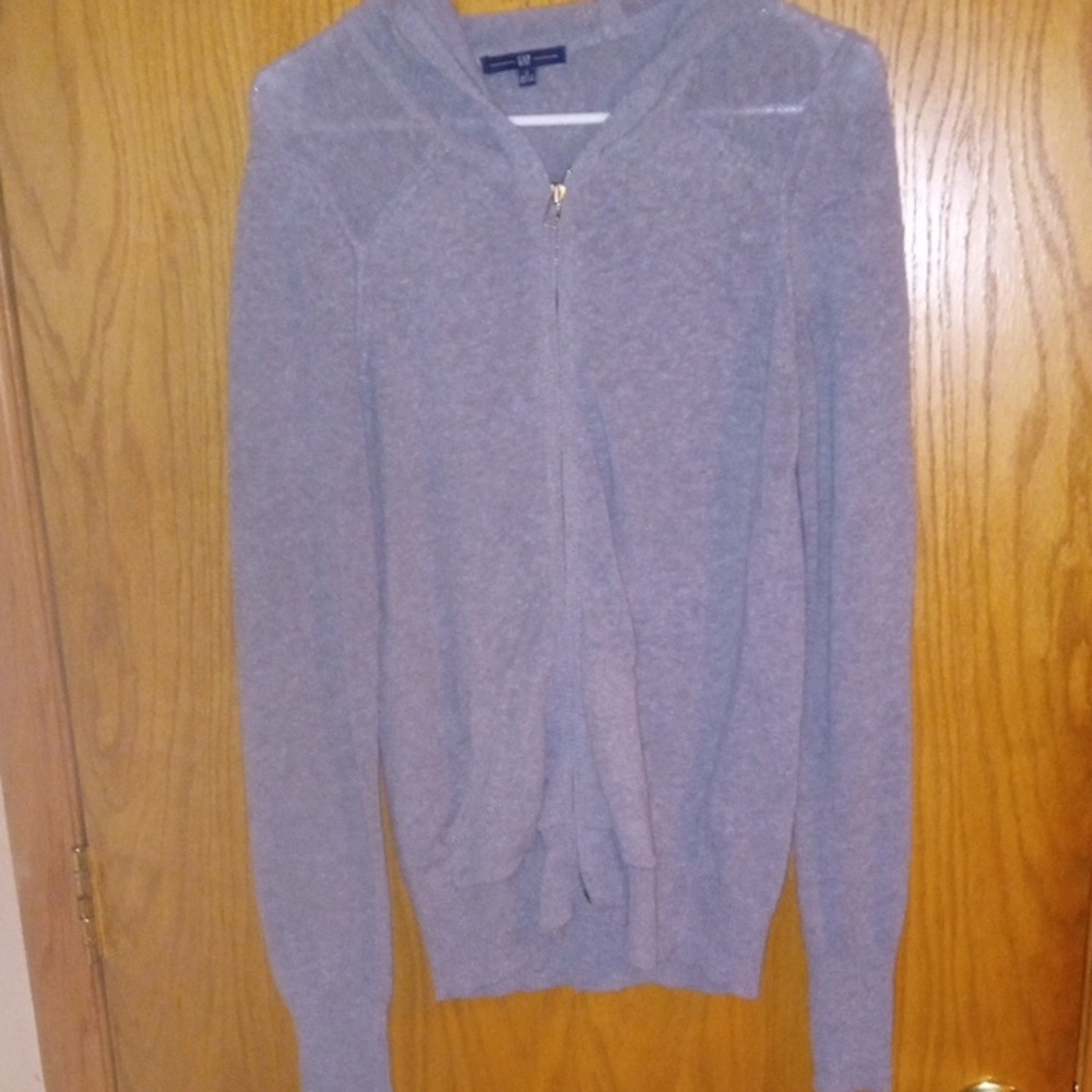 GAP Men's Zip-Up Gray Sweater